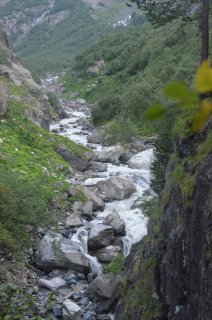 Поток над водопадом Чёртова Мельница.