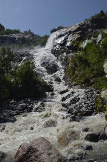 Водопад со смотровой площадки.