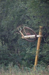 Разворотное колесо бугельного подъёмника.