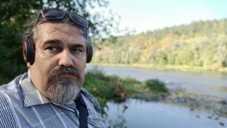 Uhodigger на берегу Немана.