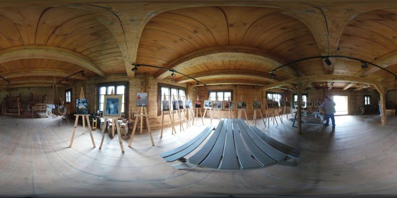 Сферическая панорама с фотоработами П. Шенчука.