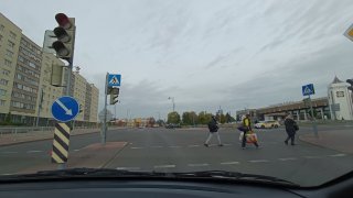 Улица Ожешко у привокзальной площади.