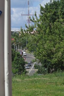 Вид с холма на окончание Виленского переулка.