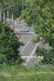 Вид с холма на окончание Виленского пер.
